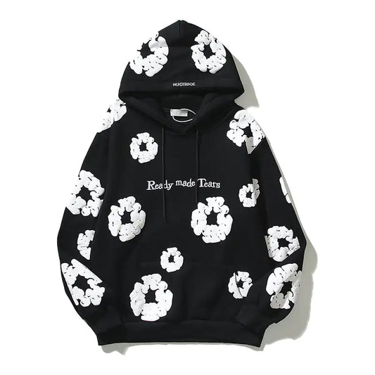 READY MADE FLORAL HOODIE
