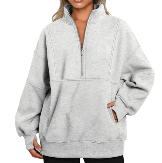 Autumn Winter Solid Color Long Sleeve Warm Jacket