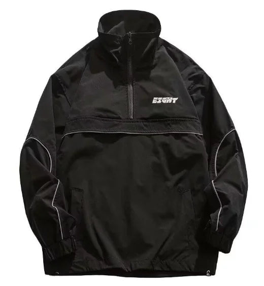 Reflective Half-Zipper Jacket