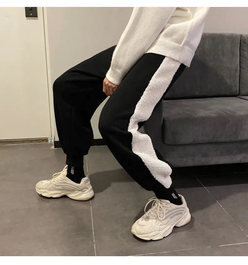 Thick Fleece Slim High-Waist Casual Sweatpants