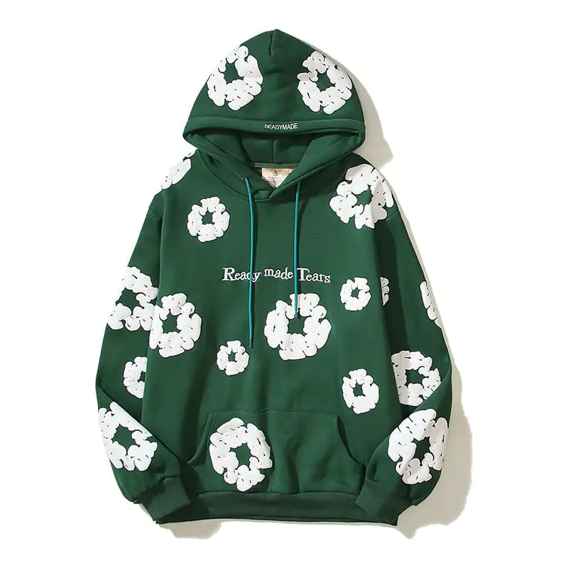 READY MADE FLORAL HOODIE