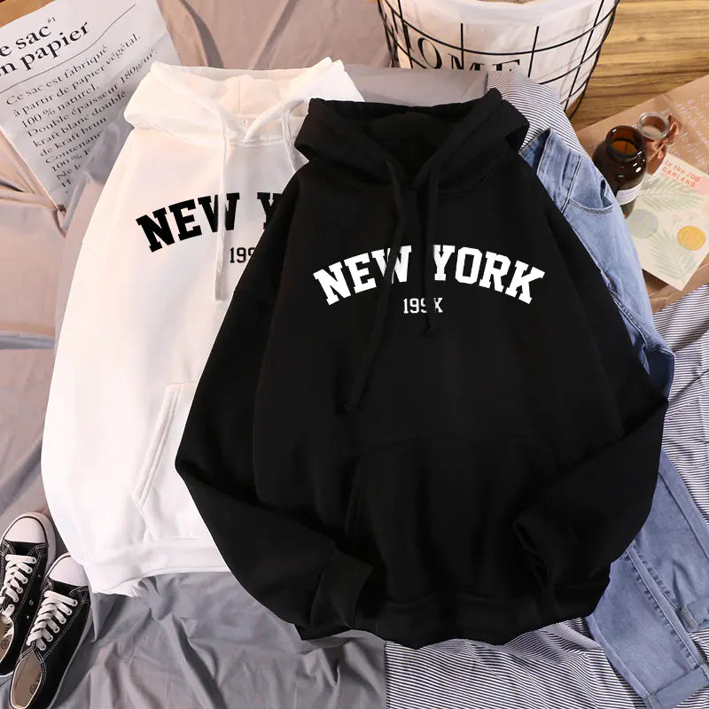 Casual NY Fleece Hoodie