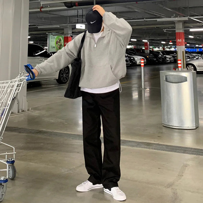 Men’s Casual Half-Zip Sweater Coat