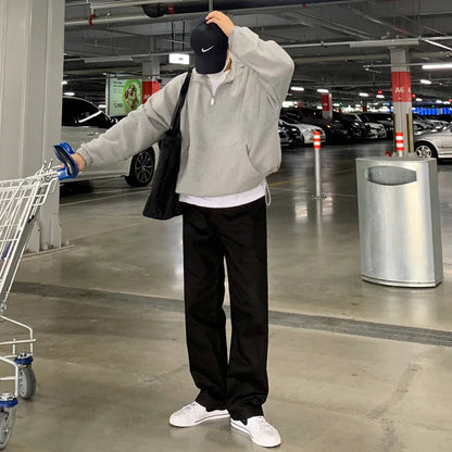 Men’s Casual Half-Zip Sweater Coat