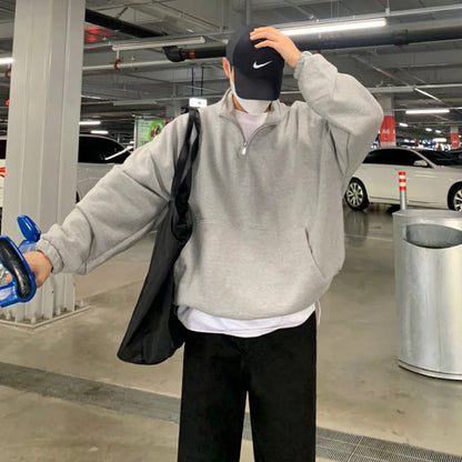 Men’s Casual Half-Zip Sweater Coat