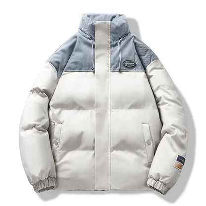 Spliced Design Thick Winter Puffer Coat