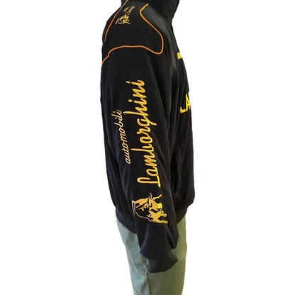 F1 Racing Motorcycle Jacket with Vintage Embroidery