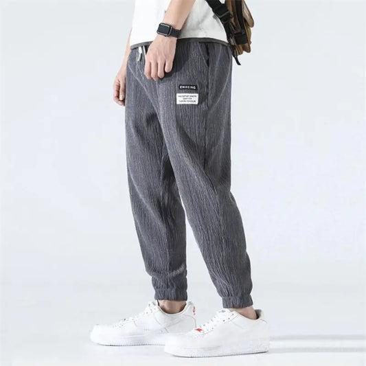 Loose Nine-Point Sweatpants with Cuffs