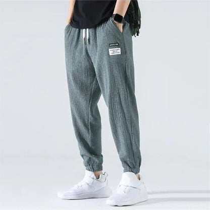 Loose Nine-Point Sweatpants with Cuffs