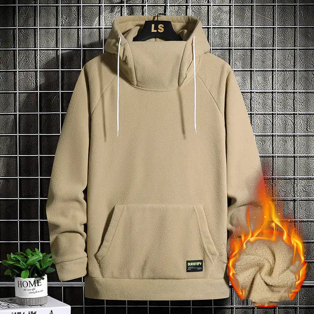 Winter Velvet Fashion Street Men's Hoodie