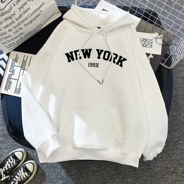 Casual NY Fleece Hoodie