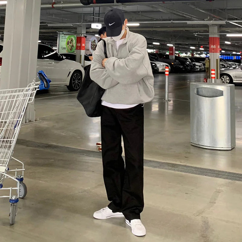 Men’s Casual Half-Zip Sweater Coat