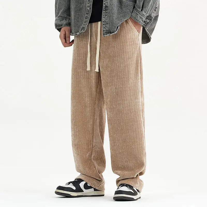 Men's Corduroy Draped Knit Sweatpants