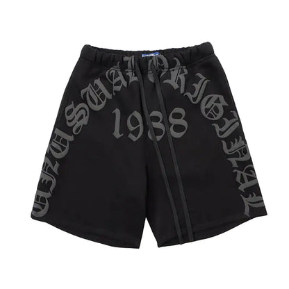 Men's Casual Foam Letter Sweatpants Shorts