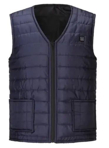 New Retro Outdoor Heated Dual Control Vest, Adjustable Temperature, 16 Heating Zones USB Interface, Outdoor Winter Warmth