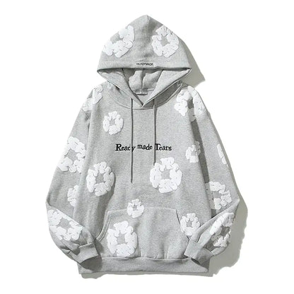 READY MADE FLORAL HOODIE