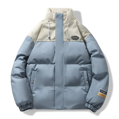 Spliced Design Thick Winter Puffer Coat