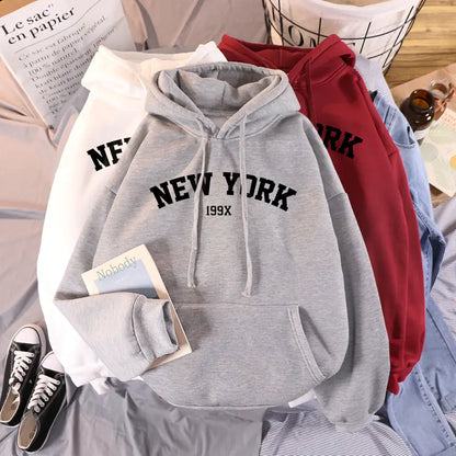Casual NY Fleece Hoodie
