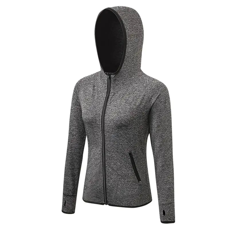 Color Matching Quick Drying Zipper Hoodie for Fitness