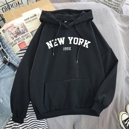 Casual NY Fleece Hoodie