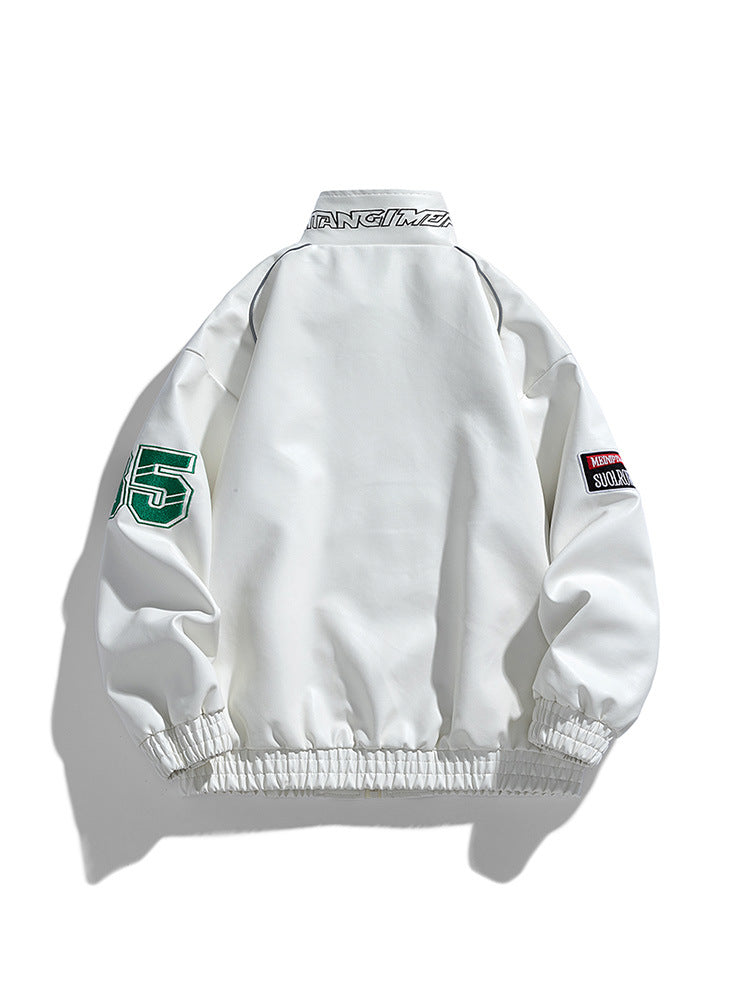 EMBROIDERED MOTO JACKET