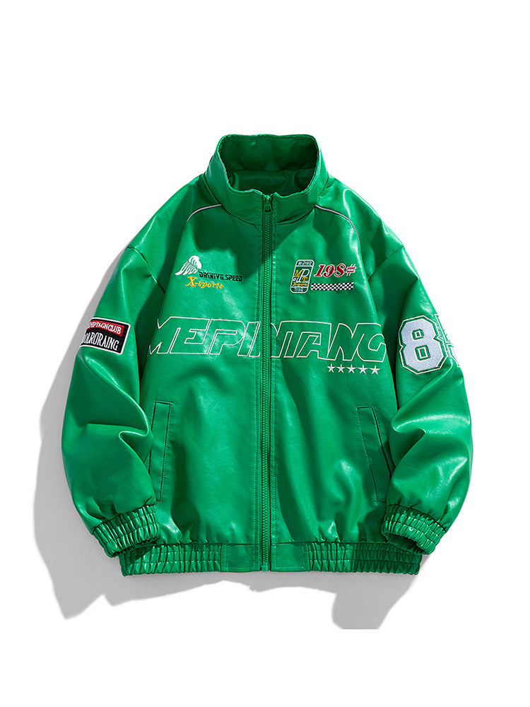 EMBROIDERED MOTO JACKET