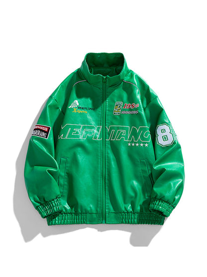 EMBROIDERED MOTO JACKET