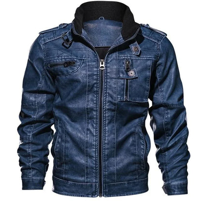 Men’s Warm Cotton Jacket – Stand Collar Winter Outerwear