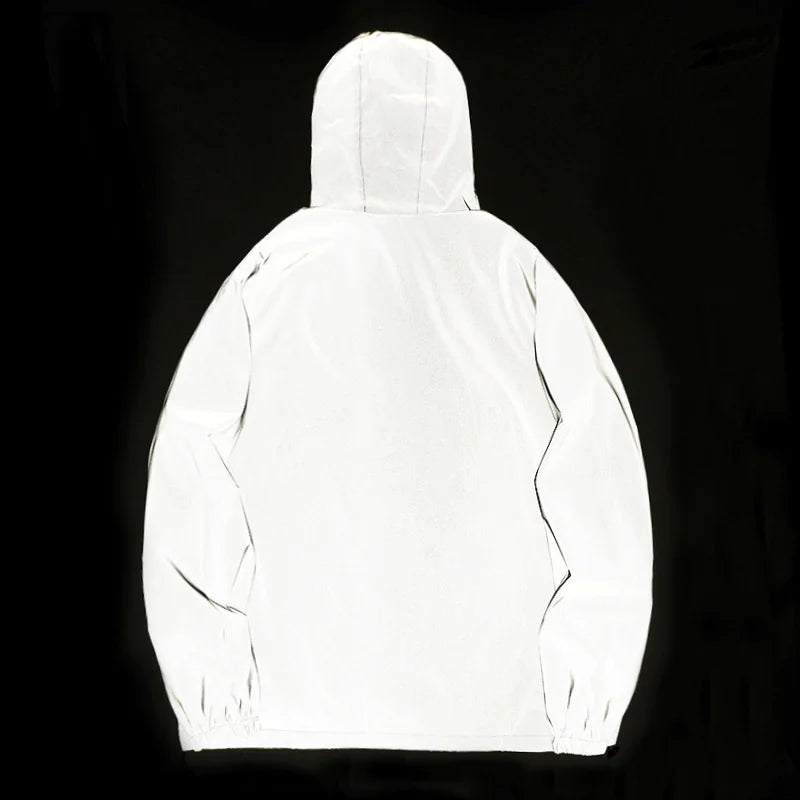 Men’s Luminous Windbreaker – Solid Color Fall Jacket