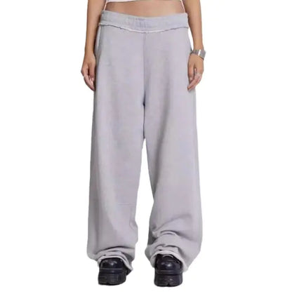 Gray Casual Pants Sweatpants Male And Female Personality Street