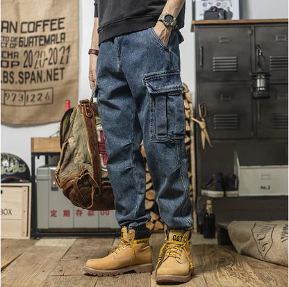 Unisex Retro Strappy Trousers High Street Jeans