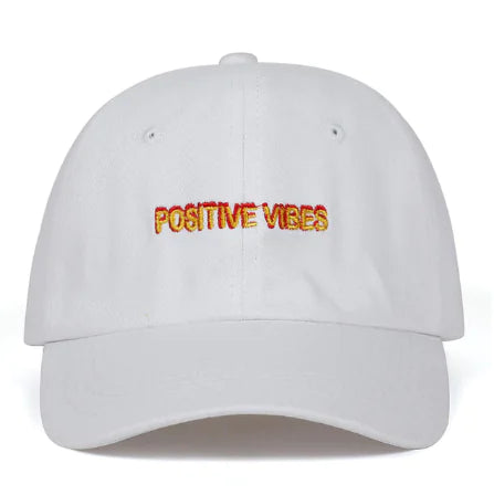 Embroidered Positive Vibes Baseball Cap