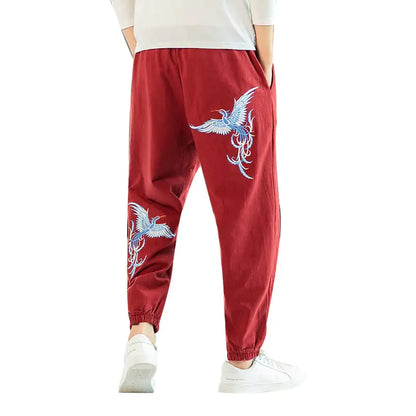 Men's Ethnic Style Embroidered Casual Sweatpants