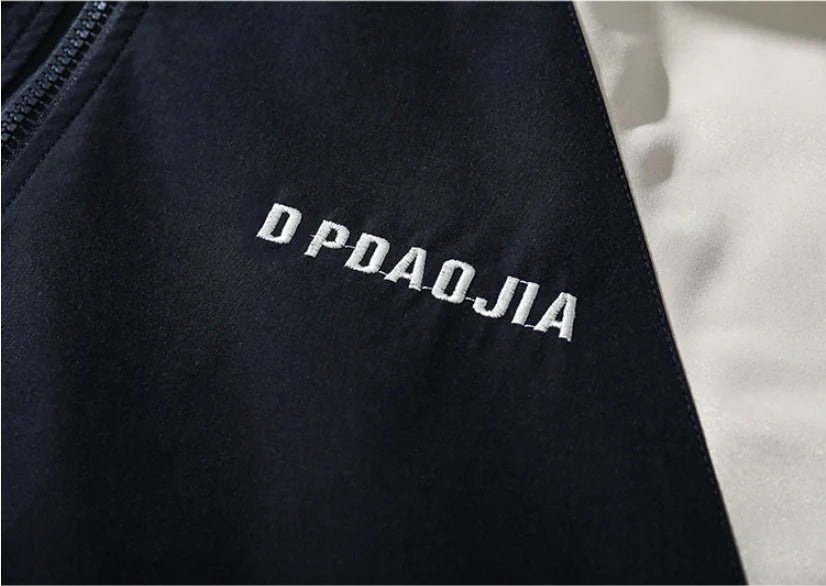 Men's Loose Fit Japanese Embroidered Contrast Color Jacket