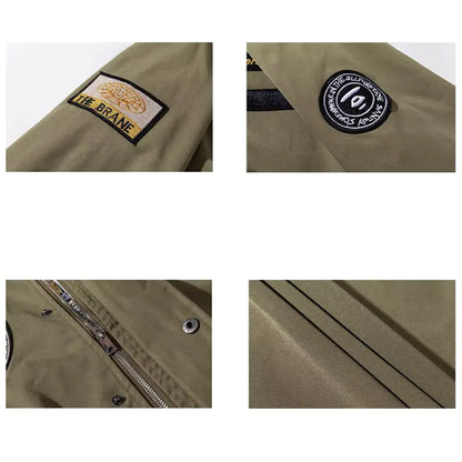 Men's Vintage Embroidered Military Bomber Jacket