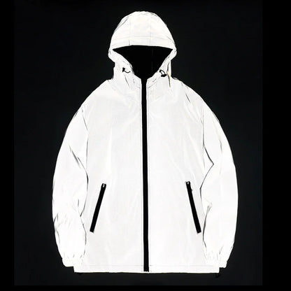 Men’s Luminous Windbreaker – Solid Color Fall Jacket
