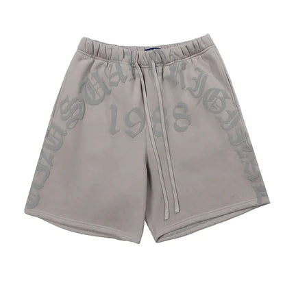 Men's Casual Foam Letter Sweatpants Shorts