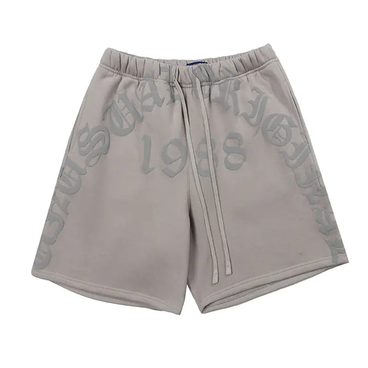 Men's Casual Foam Letter Sweatpants Shorts