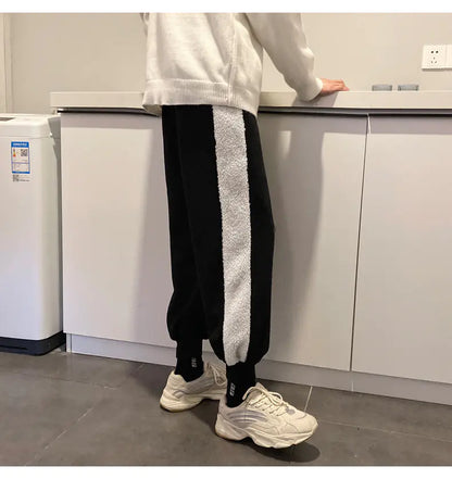Thick Fleece Slim High-Waist Casual Sweatpants
