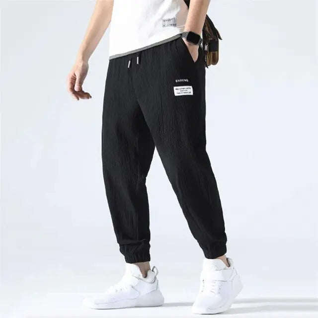Loose Nine-Point Sweatpants with Cuffs