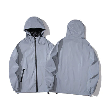 Men’s Luminous Windbreaker – Solid Color Fall Jacket