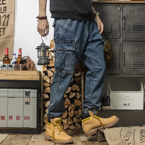 Unisex Retro Strappy Trousers High Street Jeans