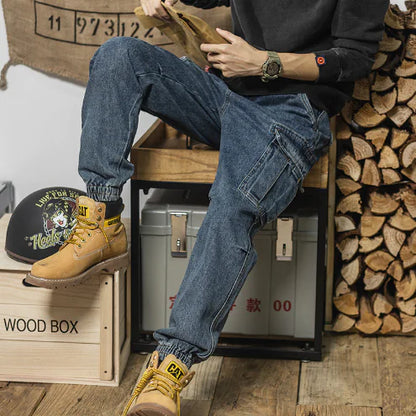 Unisex Retro Strappy Trousers High Street Jeans