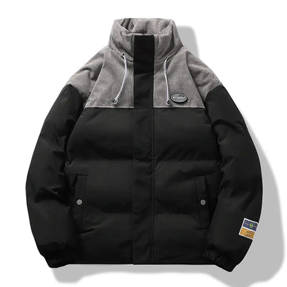 Spliced Design Thick Winter Puffer Coat
