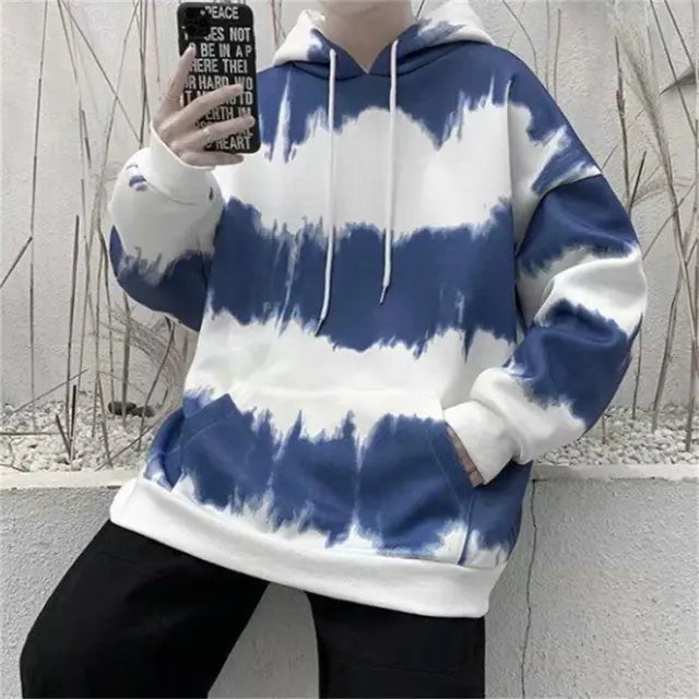 Printed Tie-Dye Hoodies for Men - Hip Hop Style