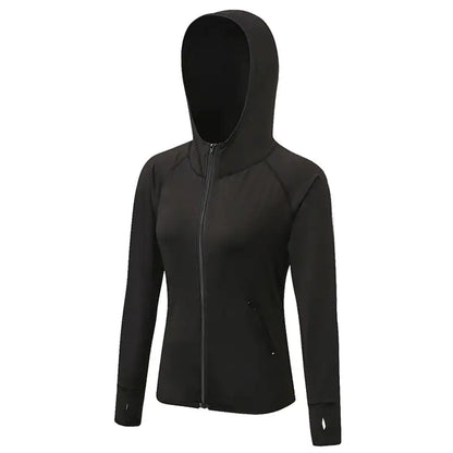 Color Matching Quick Drying Zipper Hoodie for Fitness