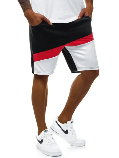 Colorblock Plus Size Casual Shorts Sweatpants