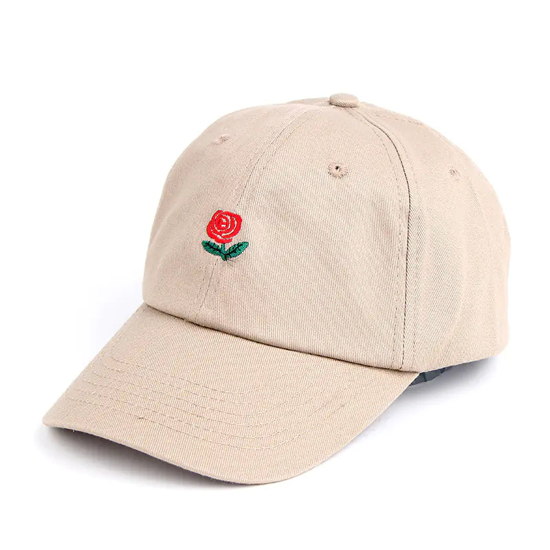 Rose Embroidered Sun Hat
