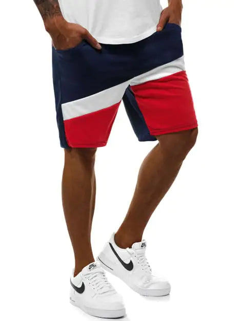 Colorblock Plus Size Casual Shorts Sweatpants