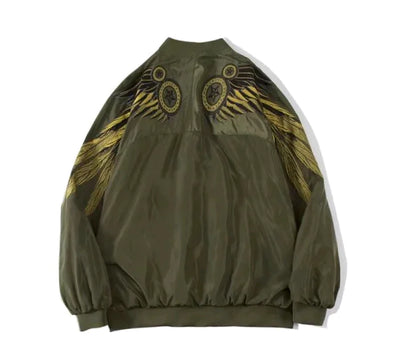 Men's Jacket with Embroidered Wings, Casual Top